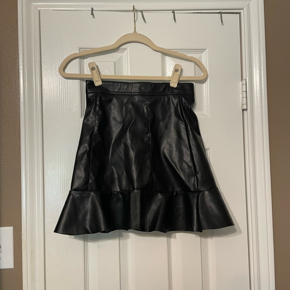 Faux Leather Skirt